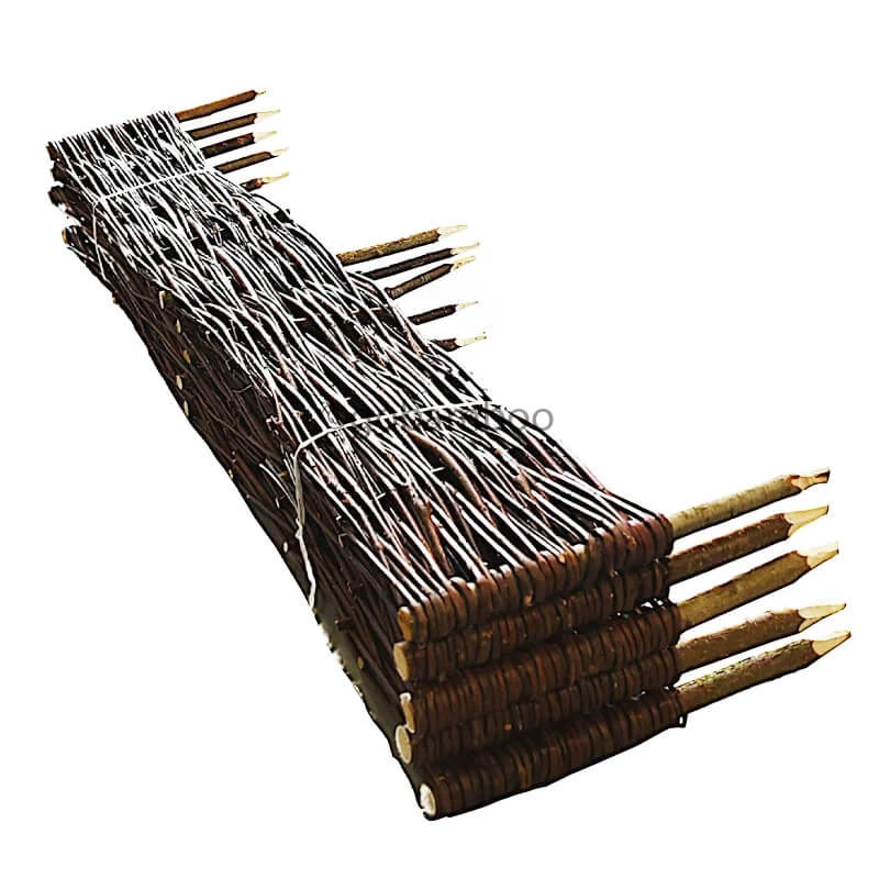 Geflochtene Weidenpalisade B 120 × H 20 cm